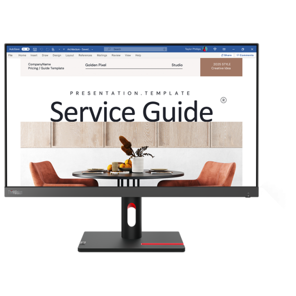 Écran 23,8" Full HD Lenovo ThinkVision S24i-30 (63DEKAT3EU)