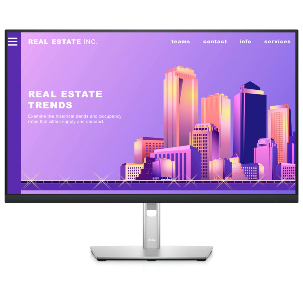 Écran 27" Full HD Dell P2722H-3Y - Fonctions de réglage de position complètes et bordures ultra-fines