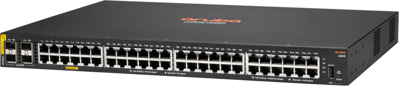 Switch Aruba 6000 48G Classe 4 PoE 4SFP 370 W (R8N85A) – Image 2