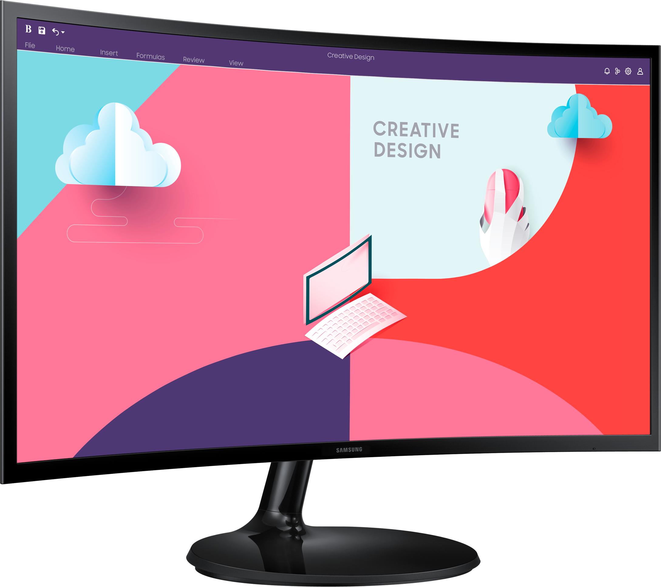 Écran incurvé 24" Samsung Essential Curved Monitor S3 (LS24C360EAMXZN) – Image 2