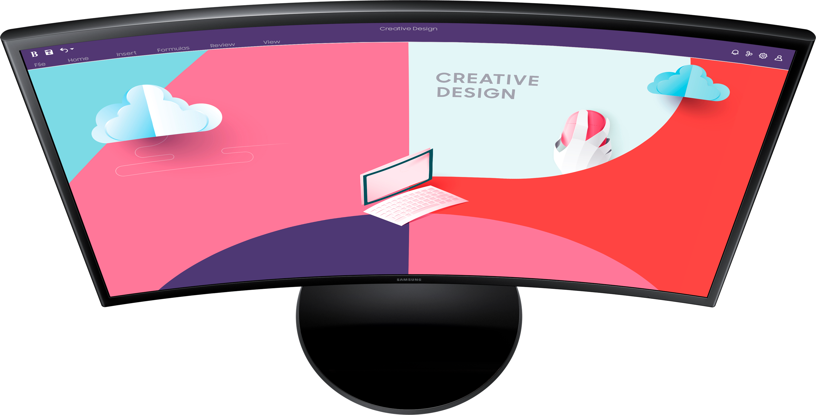 Écran incurvé 24" Samsung Essential Curved Monitor S3 (LS24C360EAMXZN) – Image 3