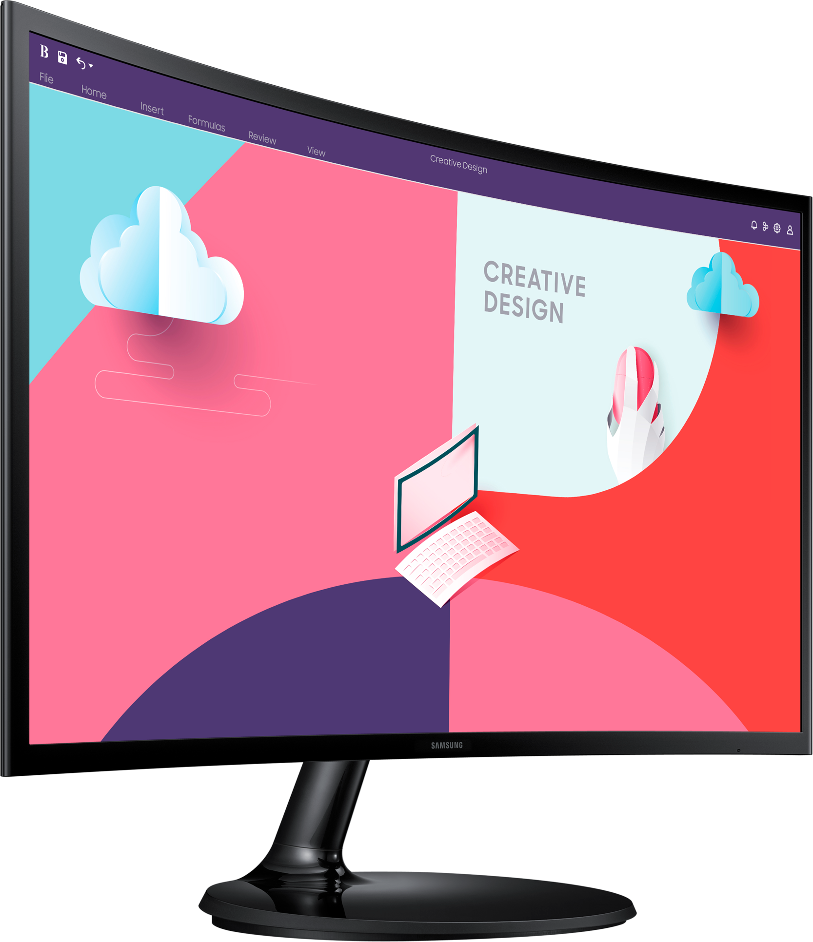Écran incurvé 24" Samsung Essential Curved Monitor S3 (LS24C360EAMXZN) – Image 4
